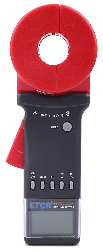 ET2100C+ Ground Resistance Meter Earth Resistance Tester Clamp Earth Resistance Measurement 0.010Ω~1200Ω 0.00mA~20.0A Double Insulation