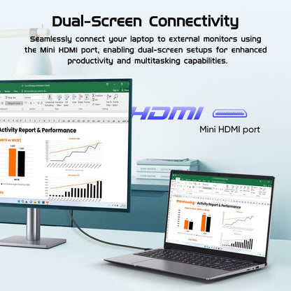 HYPERSTRIX Laptop Computer 15.6" Win11 Pro Laptops 8GB RAM 256GB SSD,Ms Office 365, 100% sRGB Screen, N4000 Processor, Notebook, Dual Band WiFi5, BT4.2, USB-A, HDMI,FHD 1920 * 1080 Display,Silver