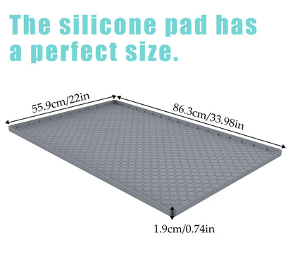 Large Silicone Craft Mat with Raised Edges for Resin Art & Epoxy Projects | Heat-Resistant Non-Slip Surface, Spill Containment Walls, Easy-Clean Design