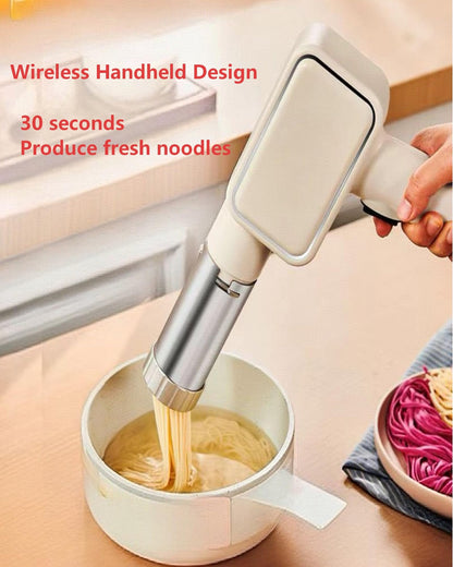 Electric Pasta Machine, Household Handheld Wireless Noodle Machine. A Homemade Noodle Machine With 10 Types Of Noodle Molds And 2 Types Of Enema Filling Nozzles