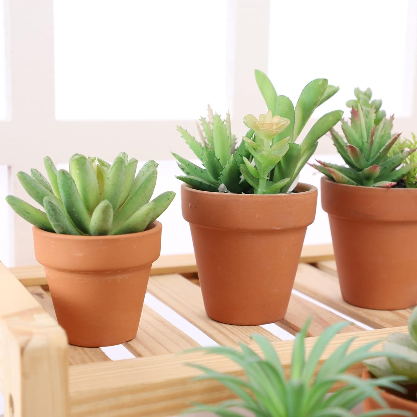 Yishang 2 Inch Mini Terracotta Clay Pots - Pack of 9 Small Hand Craft Nursery Plant Pot for Succulent Cactus