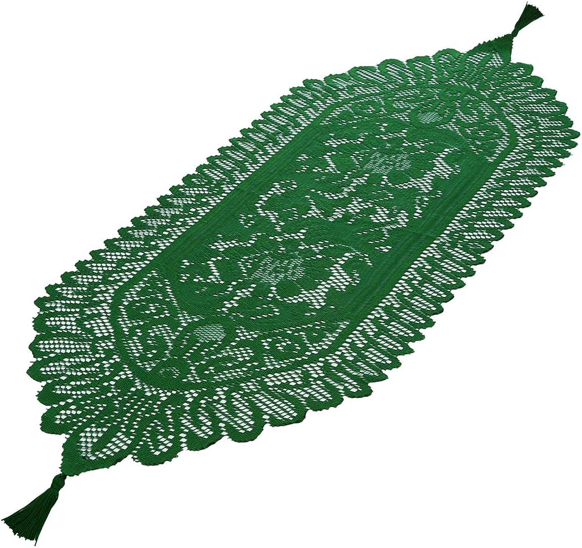 13 35 Inch mookaitedecor Lace Table Runner for Wedding Party Coffee Table Decor Green, x
