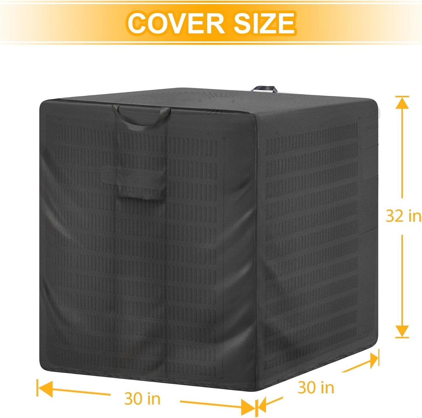 LApapaye Durable Air Conditioner Covers for Outside, Winter Dust-Proof Waterproof (30 x 30 x 32 inches)