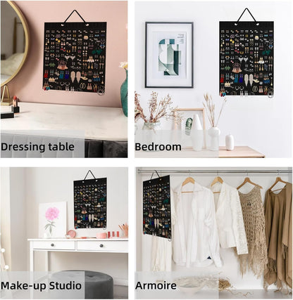 Hanging Earring Holder Organiser, Brooch Pin Display Board with 150 Slots for up to 300 Pairs of Earrings/Pins, Storage