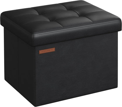 12.2 16.1 12.2 Inches, 286 lb ULSF100B01 SONGMICS Small Folding Storage Ottoman, Foot Rest Stool, Cube Footrest