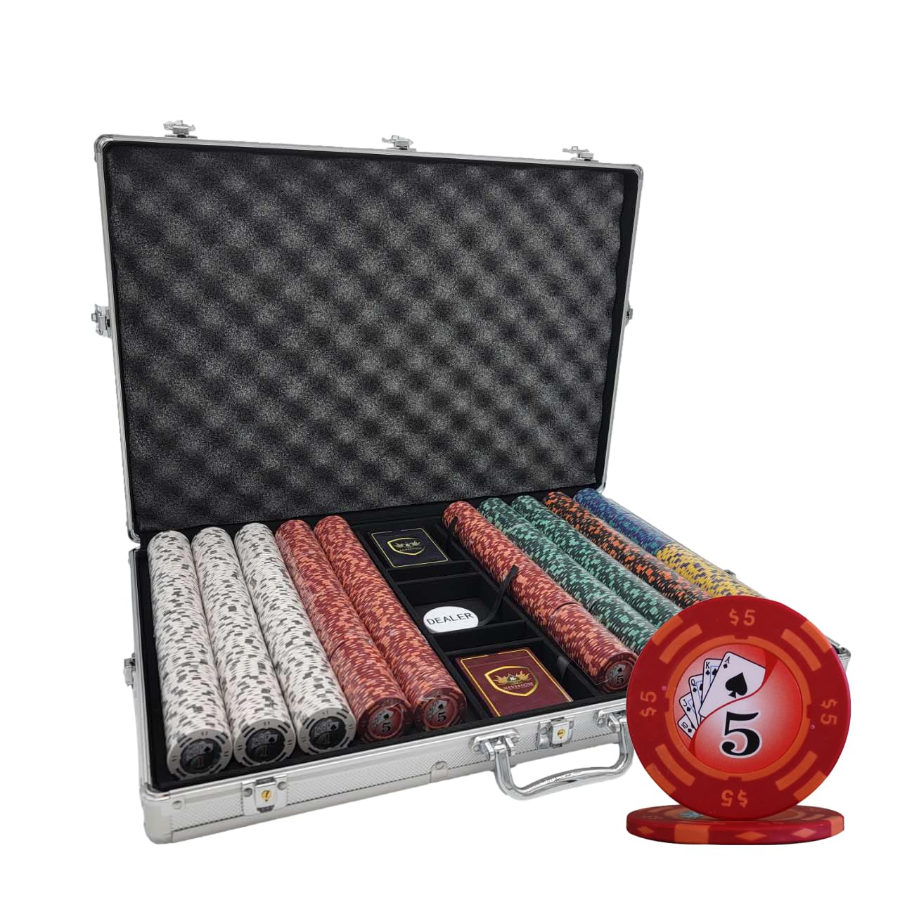 MRC 1000pcs Yin Yang Poker Chips Set with Aluminum Case Custom Build