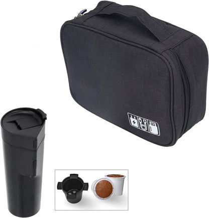 Pssopp Coffee Maker Bag, Portable Waterproof Storage Case for Coffee Machine and Capsules, Dustproof Tote Bag