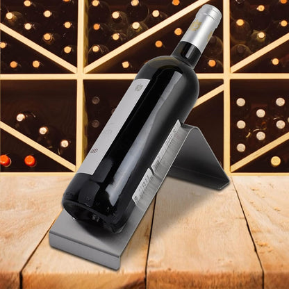 Zerodis Wine Holder - Stainless Steel Single Wine Bottle Rack for Kitchen Pantry Cabinet Bar Display Stand