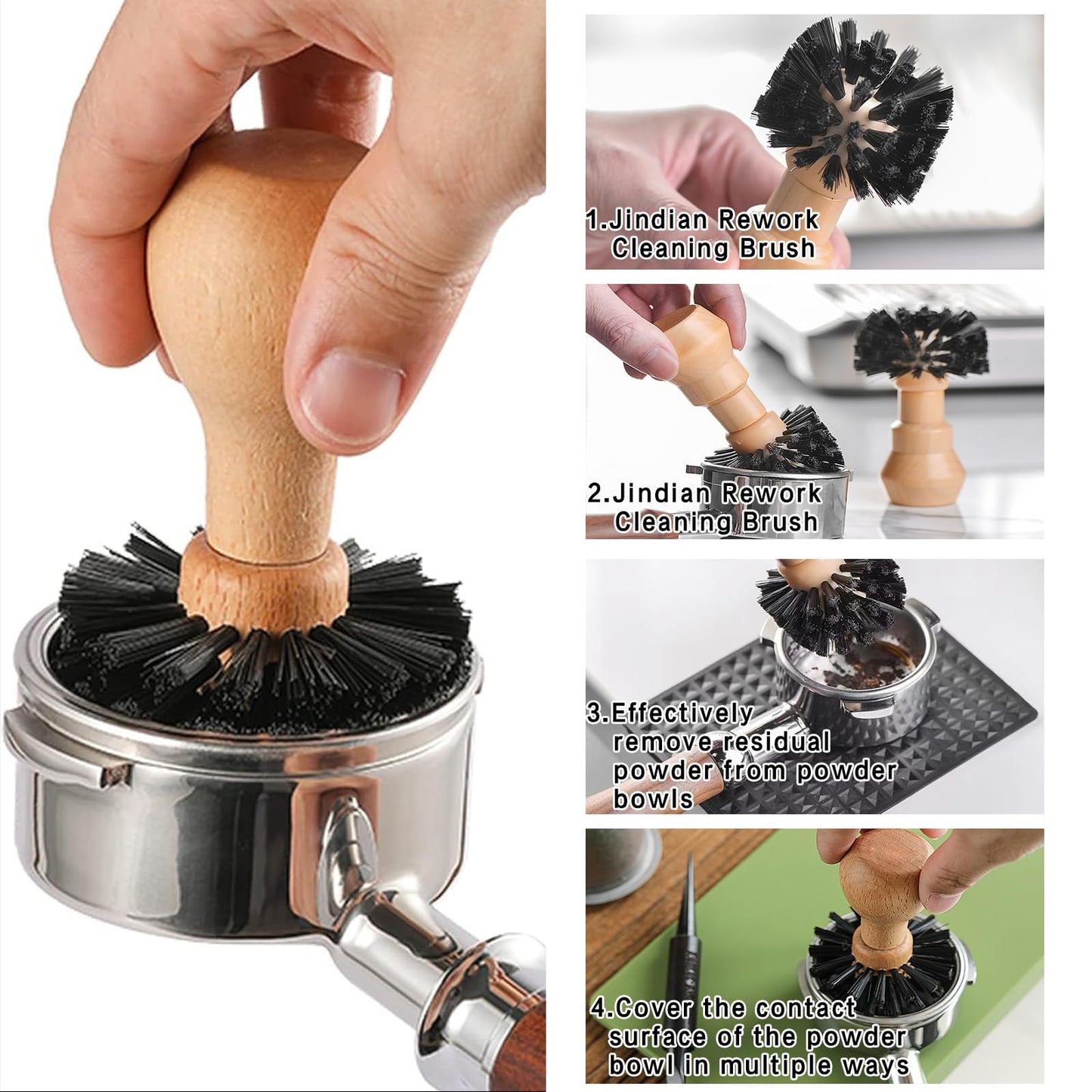 Coffee Brush,3pcs Espresso Brush Coffee Cleaning Brush Coffee Filter Cleaning Brush,Suitable For Espresso Machine With Grinder For Home,Espresso Machine Cleaning Set.