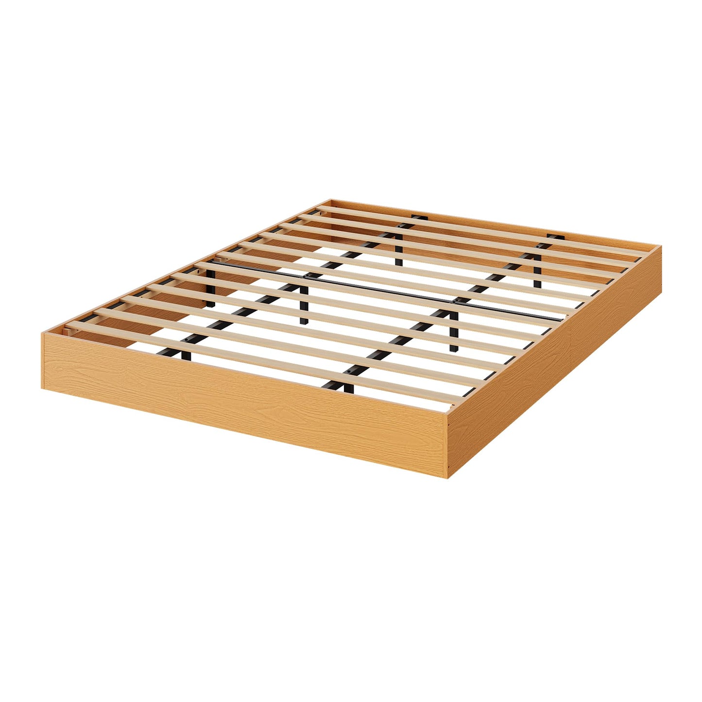 GarveeHome California King Wood Platform Bed Frame,Wooden Bed Frame Without Headboard, Wood Slat Support,No Box Spring Needed, Easy Assembly