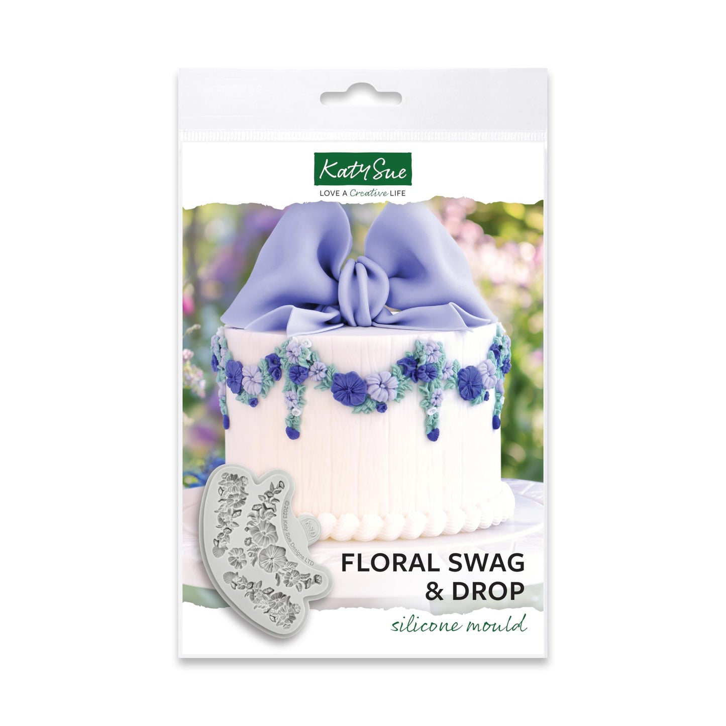Katy Sue Floral Swag & Drop Silicone Mold For Cake, Cookie Decorating, & Craft. Use With Fondant, Gum Paste, Sugar Paste, & Air Dry Clay from Designs Fondant Molds