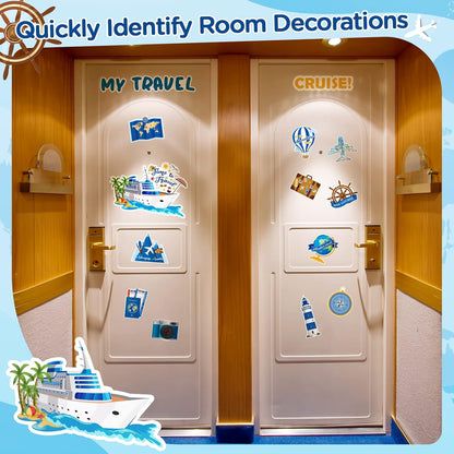 15 Pcs Cruise Door Decorations Magnets, Funny Refrigerator Magnets for Travel and Celebrations