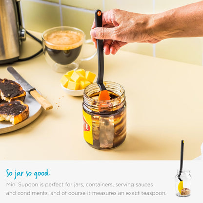 Dreamfarm Mini Supoon Non-Stick Spoon - Sit-Up Silicone Scraping, Cooking, 8" Orange