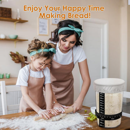 27oz TOKPELA Sourdough Starter Jar Glass, Wide Mouth Sourdough Starter Jars, Sourdough Starter Kit with Wooden Spoon