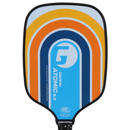 Gamma Sports 5.0 Pickleball Paddle, Graphite Pickleball Paddle with Polypropylene Core and Honeycomb Grip, Blue and Orange, 4 (1/4)