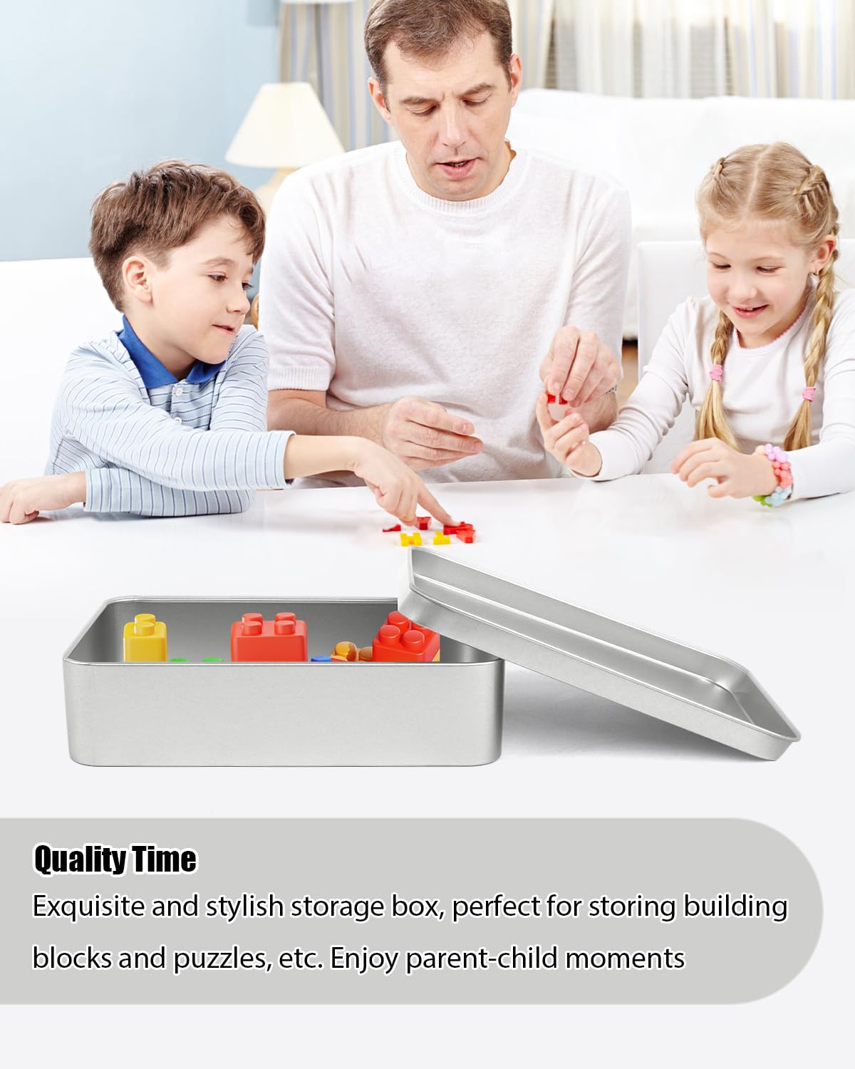 Wuqoioo Metal Tins Box With Lid, 8 Pack Cookie Tins With Lids Tin Containers With Lids For Treats, Gifts, Favors, Candle And Crafts (4.92 x 3.54 x 2.36)