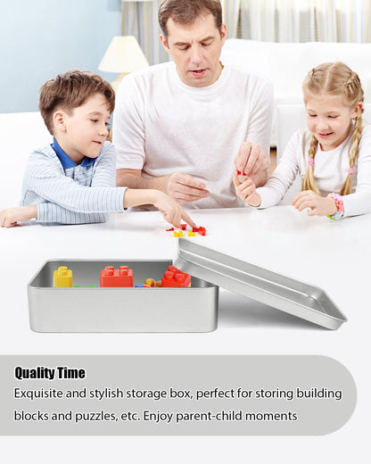 Wuqoioo Metal Tins Box With Lid, 8 Pack Cookie Tins With Lids Tin Containers With Lids For Treats, Gifts, Favors, Candle And Crafts (4.92 x 3.54 x 2.36)