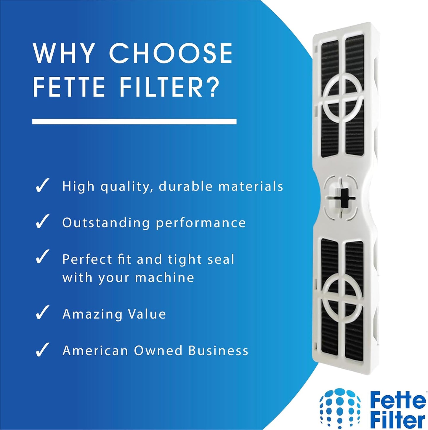 Fette Filter - AF-2 Refrigerator Air Filter, Compatible with Frigidaire PureAir Replacement Filter, Pack of 2