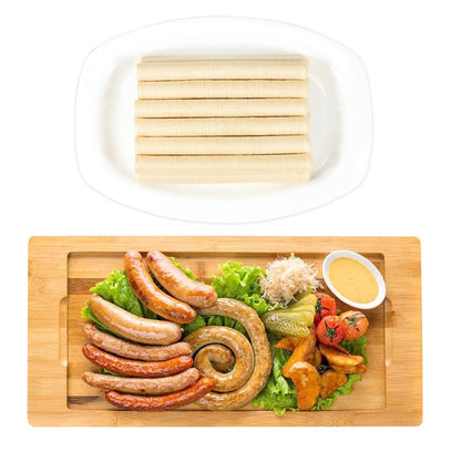 15m/49ft 30mm/ 13/16'' 1 FAIRSKY HALAL Grade A Collagen Sausage Casings, Edible Drying Casing Longer Length