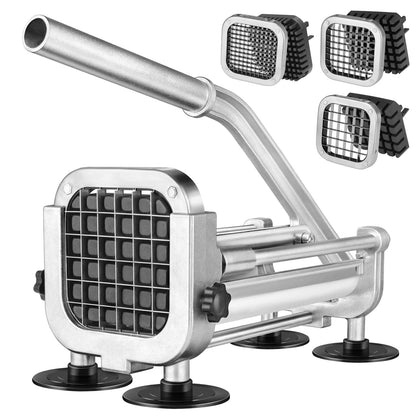 3Pcs French Fry Cutter, Ruooson Professional Potato Cutter Slicer with 1/2 In & 3/8 In & 1/4 In Stainless Steel Blades, Great for Whole Potatoes Carrots Cucumbers.