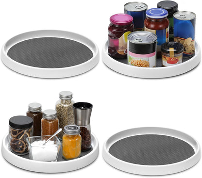 12-Inch [4 Pack] Countertop, Non-Skid Turntable Lazy Susan Organizer - Spinning Rack for Cabinet Table Top, Pantry