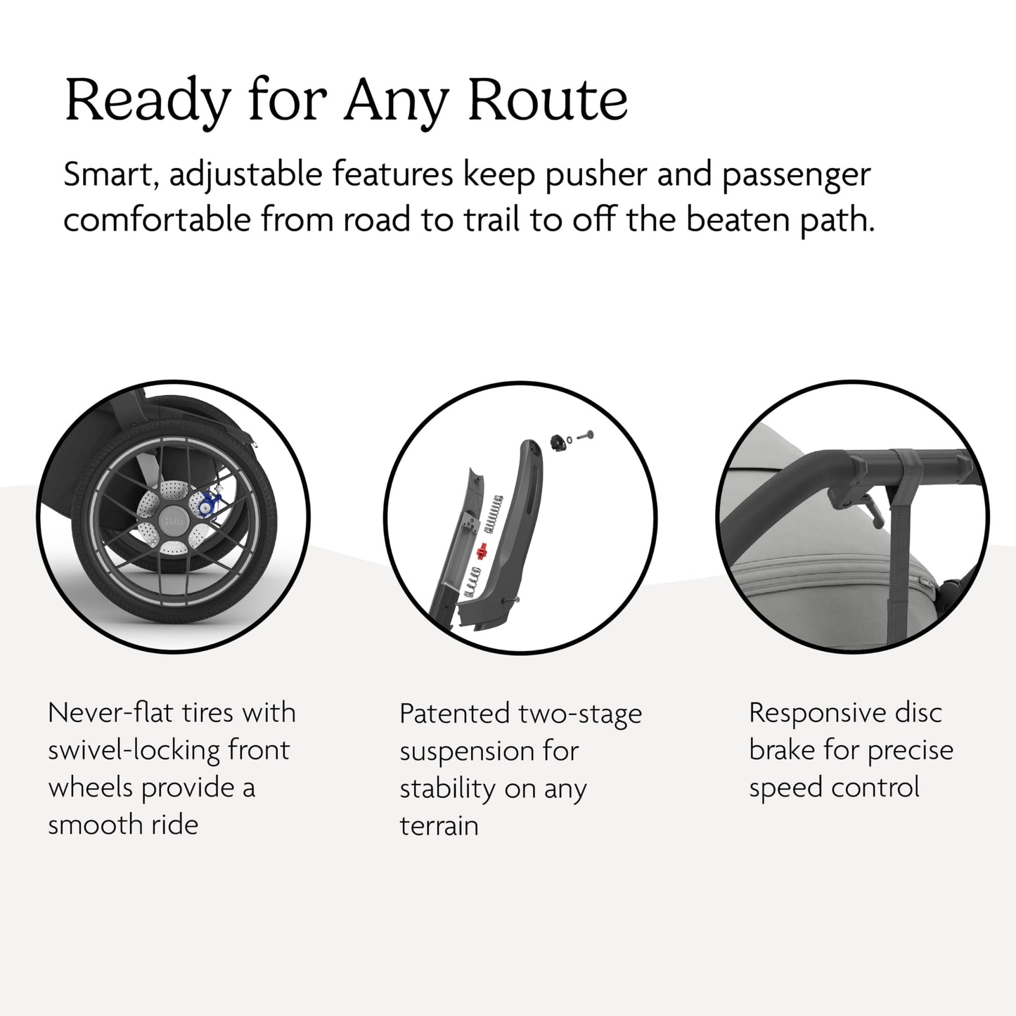 UPPAbaby Ridge V2 Jogging Stroller | All-Terrain Performance Suspension + Never-Flat Tires Built for Walking, Running + Trails | Water Bottle Holder Included | Savannah (Pearl Grey | Carbon Frame)