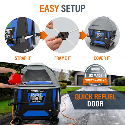 GenTent XL Inverter Running Cover – Generator Tent for Larger Encased Inverters (Gray, XL - Standard)