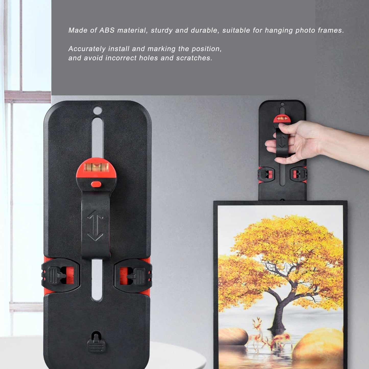 Picture Hanging Tool, Wall Hanging Tool with Level, Picture Hanging Kit, Hanging and Leveling Tool for Hang Pictures, Collages, Photo Frames