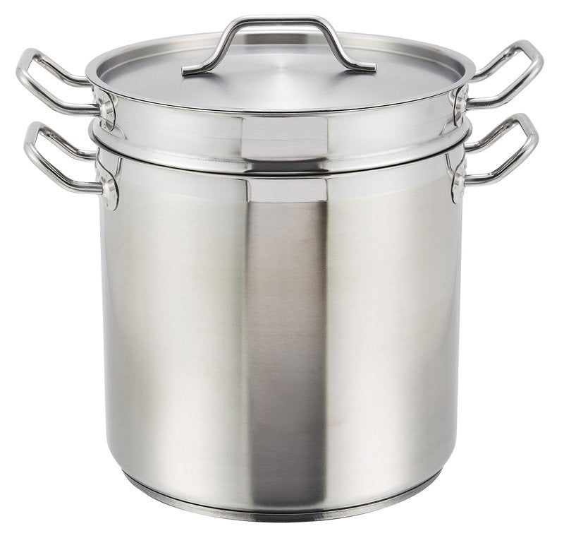 Winco 12qt S/S Double Boiler w/Cover
