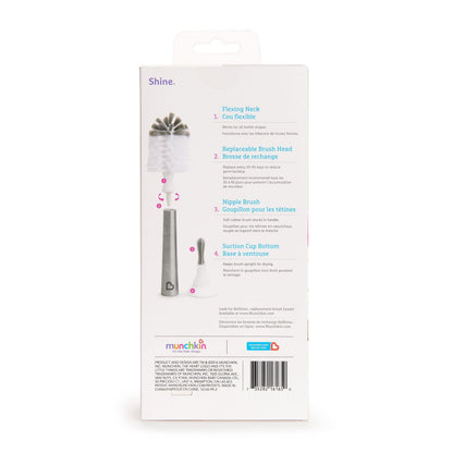 Munchkin® Shine™ Stainless Steel Bottle Brush and Refill Brush Head