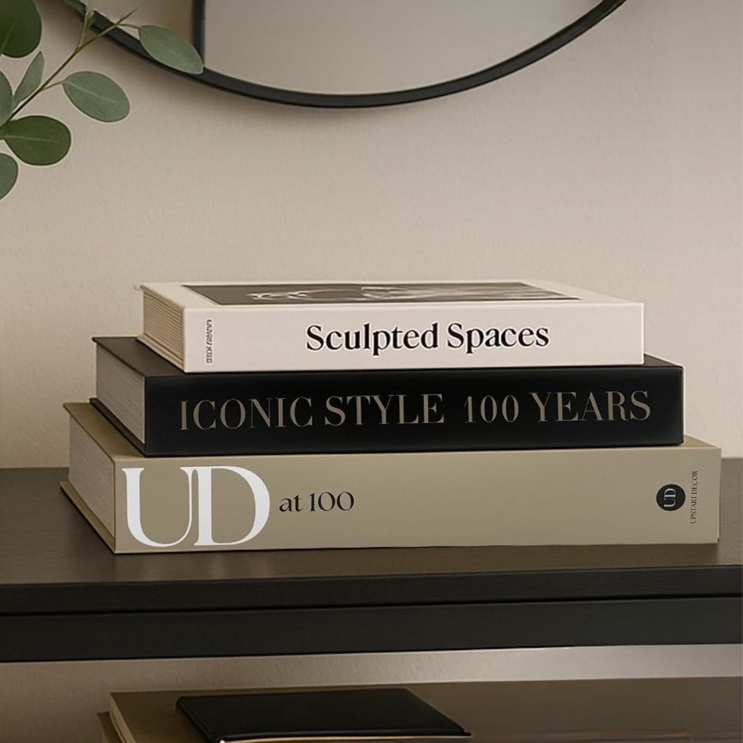 Skiennix Aesthetic Decorative Books - Set of 3 Faux Designer Books for Mid-Century Decor | Minimalist Storage Box