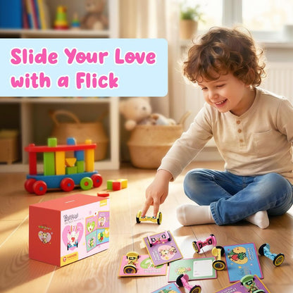 DG-Direct 28 PCS Valentine’s Day Balance Scooters and Cards, Valentines Day Gifts for Kids, Fidget Toys with Valentine Cards, Valentine Cards for Kids Classroom, School Exchange Gift Party Favors