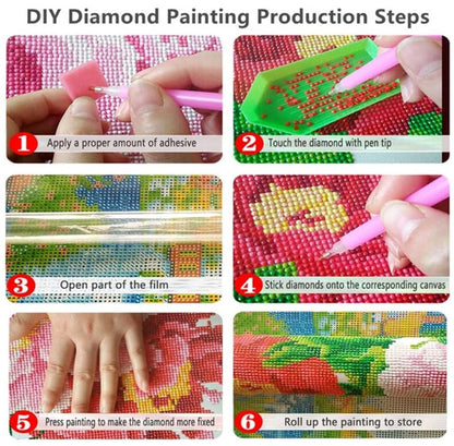 F-CANLAN 5D Diamond Painting Decorations Ornaments - Virgin Mary Pray Calendar Decorated Desktop Diamond Dots Arts Crafts Set Virgin Mary Calendar Decorated Desktop Paint with Diamonds (19X18 CM)