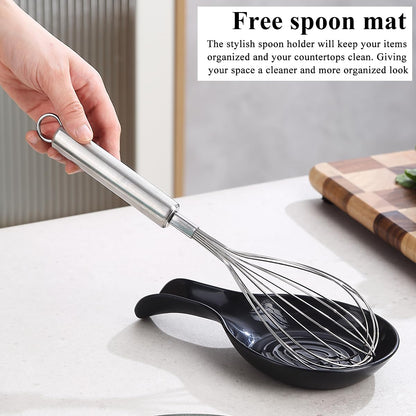 Reanea Kitchen Utensils Set, 39 Pieces Stainless Steel Cooking Utensils Set, Spoon Spatula Set with Sturdy Stainless Steel Utensil Holder, Dishwasher Safe