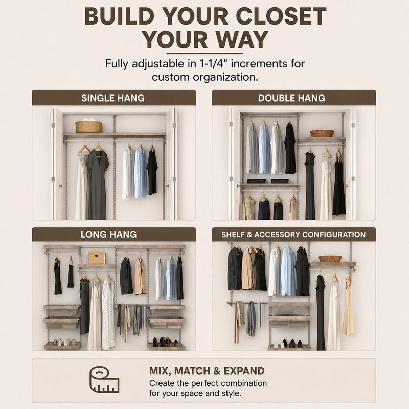 Closet Culture by Knape & Vogt 23 in. Champagne Nickel Basket Surround Kit for Wire Mesh Basket, Compatible Only with Closet Culture Closet Systems, 0335-SRND-CN