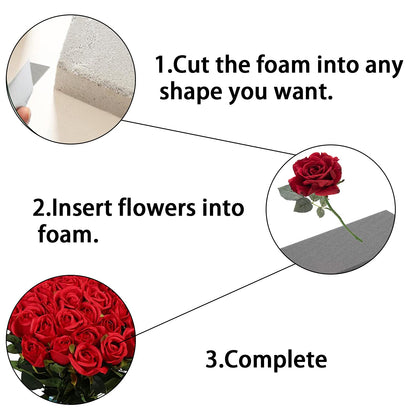 KIMOBER Dry Floral Foam Bricks,Florist Foam Blocks for Flower Arrangement, Wedding,Party Decoration, Pack of 5