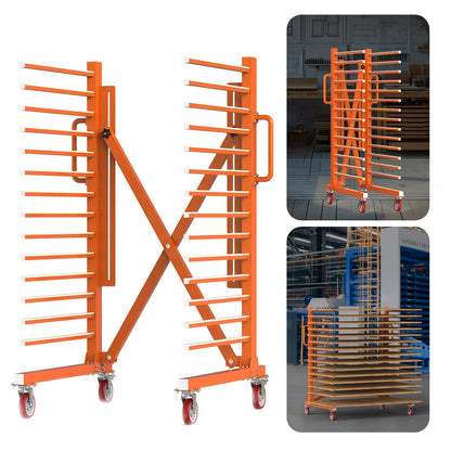 MOOFI 15-Shelf Door & Cabinet Door Paint Drying Rack–Heavy-Duty Metal Rack for Painting,Staining & Curing Doors,Cabinet Doors,Trim & Wood Panels– Space-Saving Drying System for Shops & Remodeling Pros