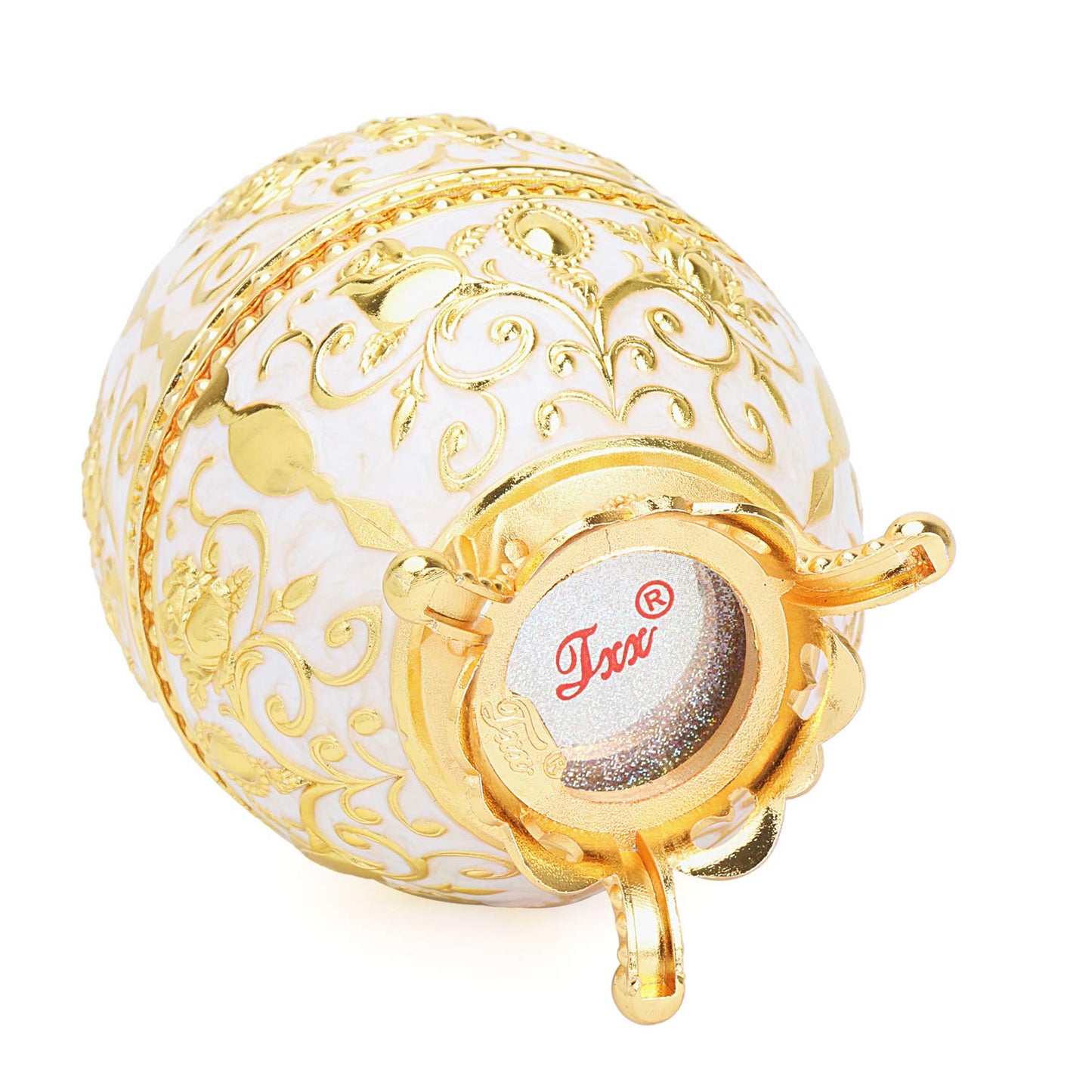 K COOL Gorgeous Automatic Toothpick Holder with Bottle Opener, Hand Press Retractable Retro Toothpick Dispenser Toothpicks Case Can Box Container for Kitchen Home Restaurant (Jade White-Gold Rose)
