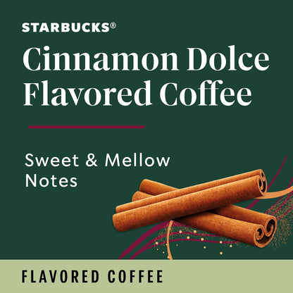 Starbucks K-Cup Coffee Pods - Cinnamon Dolce Flavored, 100% Arabica, 20 Pods Total