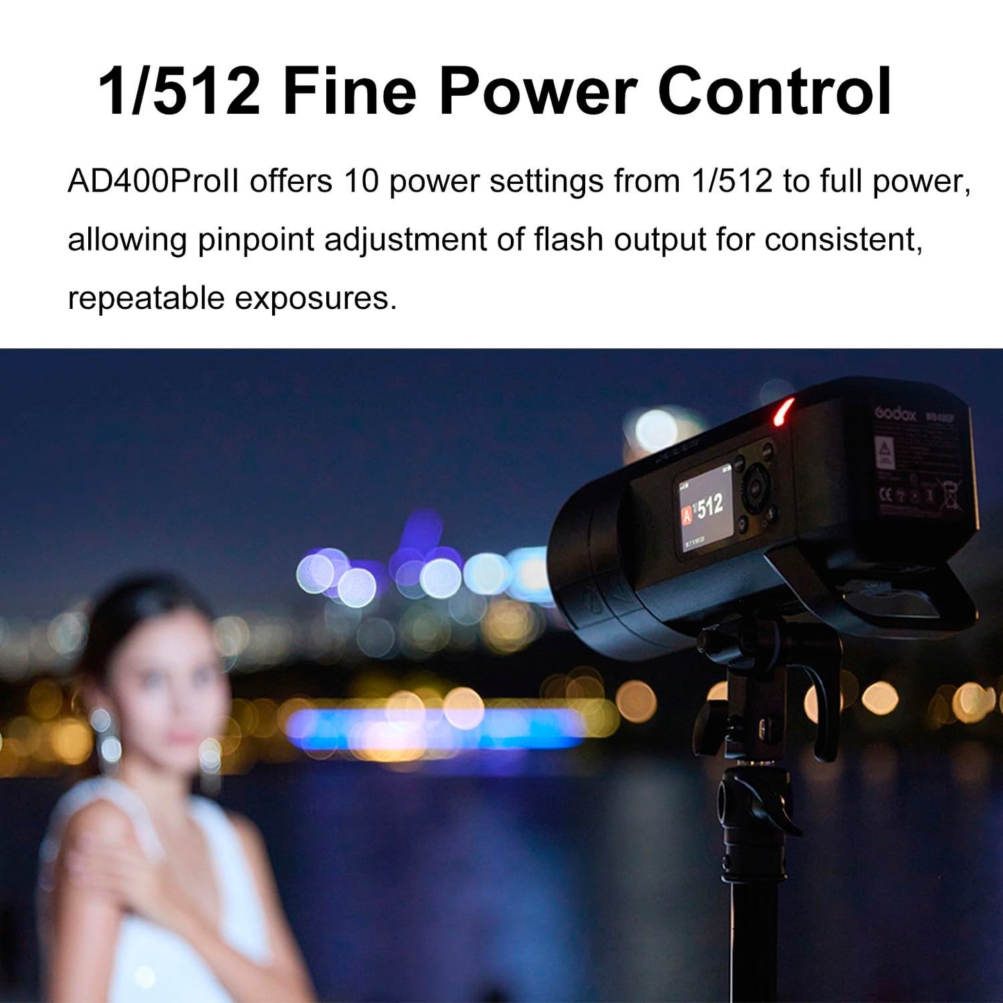 GODOX AD400 Pro II AD400Pro II AD400ProII 2.4G TTL 1/8000 HSS 400Ws Outdoor Flash,21.6V/2600mAh Battery,0.01~1s Recycle,460 Full Power Flashes,for Canon Sony Nikon Fuji Olympus Panasonic Etc Cameras