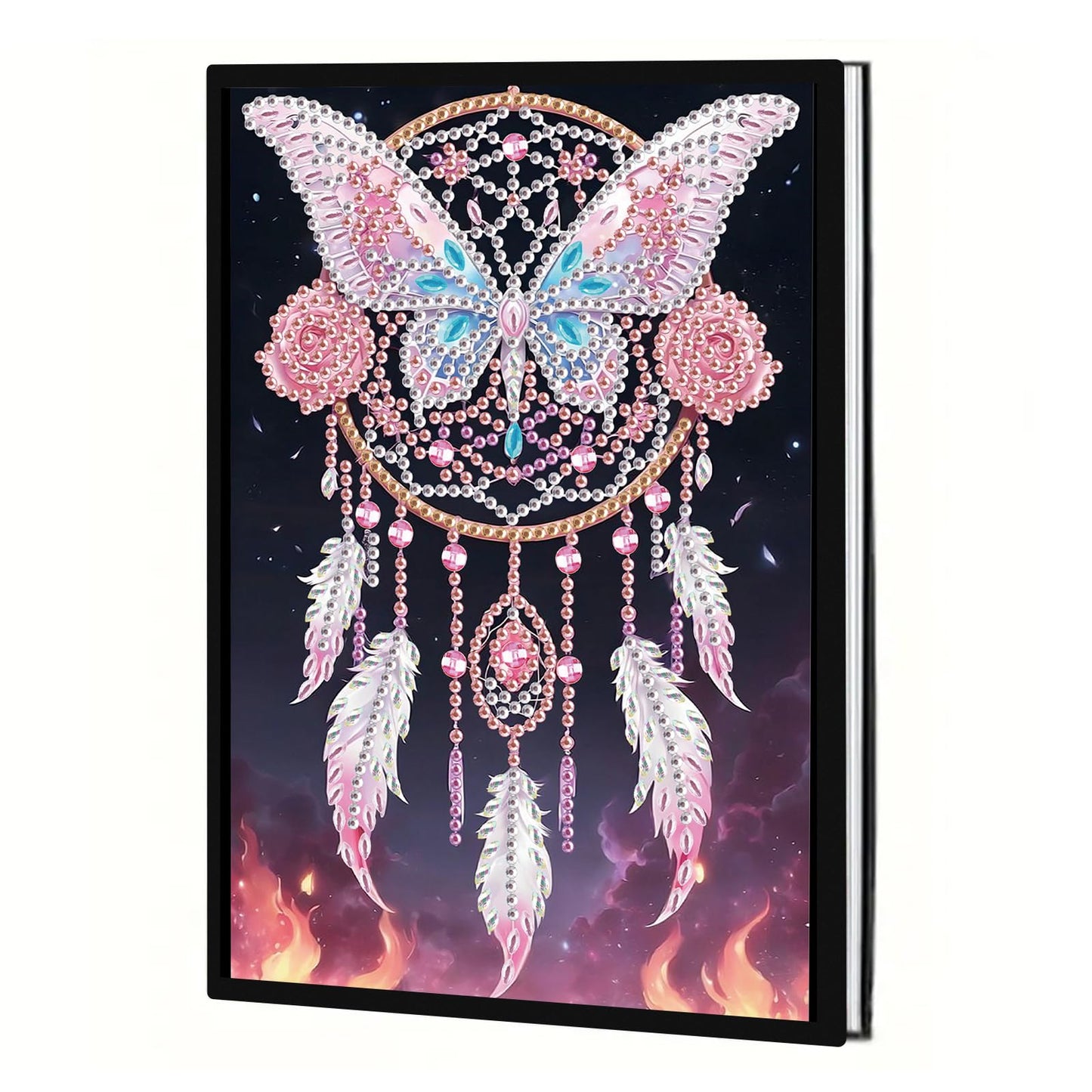 JZHYOAN Butterfly Diamond Painting Notepad, Diamond Art Notebook Kits, 8.26x5.78x0.35 Inch Journals for Writing, Memo Notepads Office, work, Travel, Study