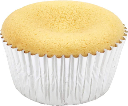 Standard Silver Foil Cupcake Liners - 100-Count Muffin Baking Cups for Party and More