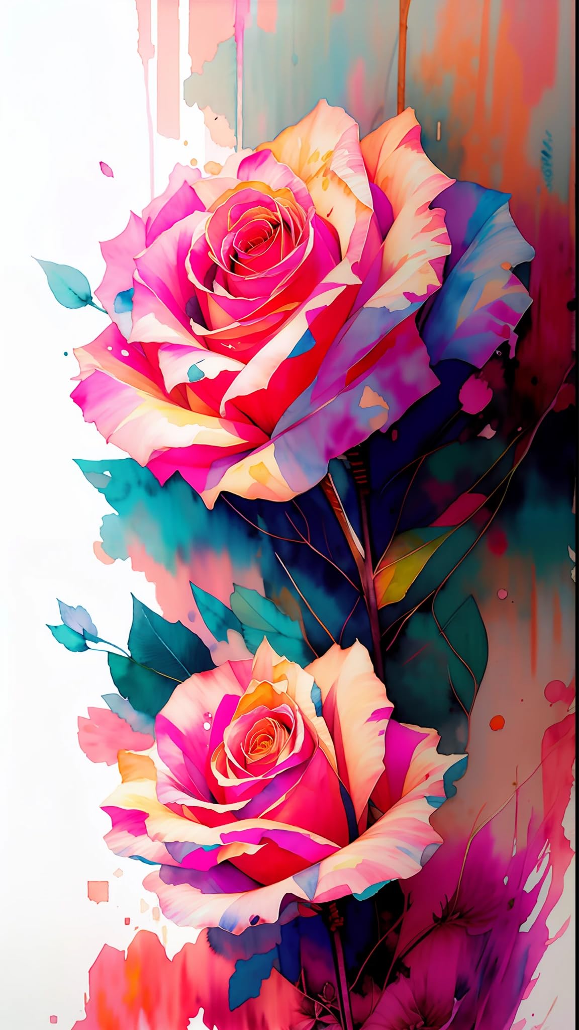 ZHUMUTO Large 5D Diamond Art Painting Kits for Adults,15.7x27.5inch Flowers Roses B DIY Full Round Drill Diamond Dots Large Size,Big Gem Art and Crafts for Home Wall Decor Gifts