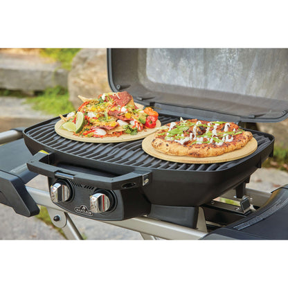 Napoleon TravelQ PRO285X Portable Propane Gas Grill with Foldable Scissor Cart, Black, 2 Burners, Tailgating, Camping, and Small Outdoor Spaces