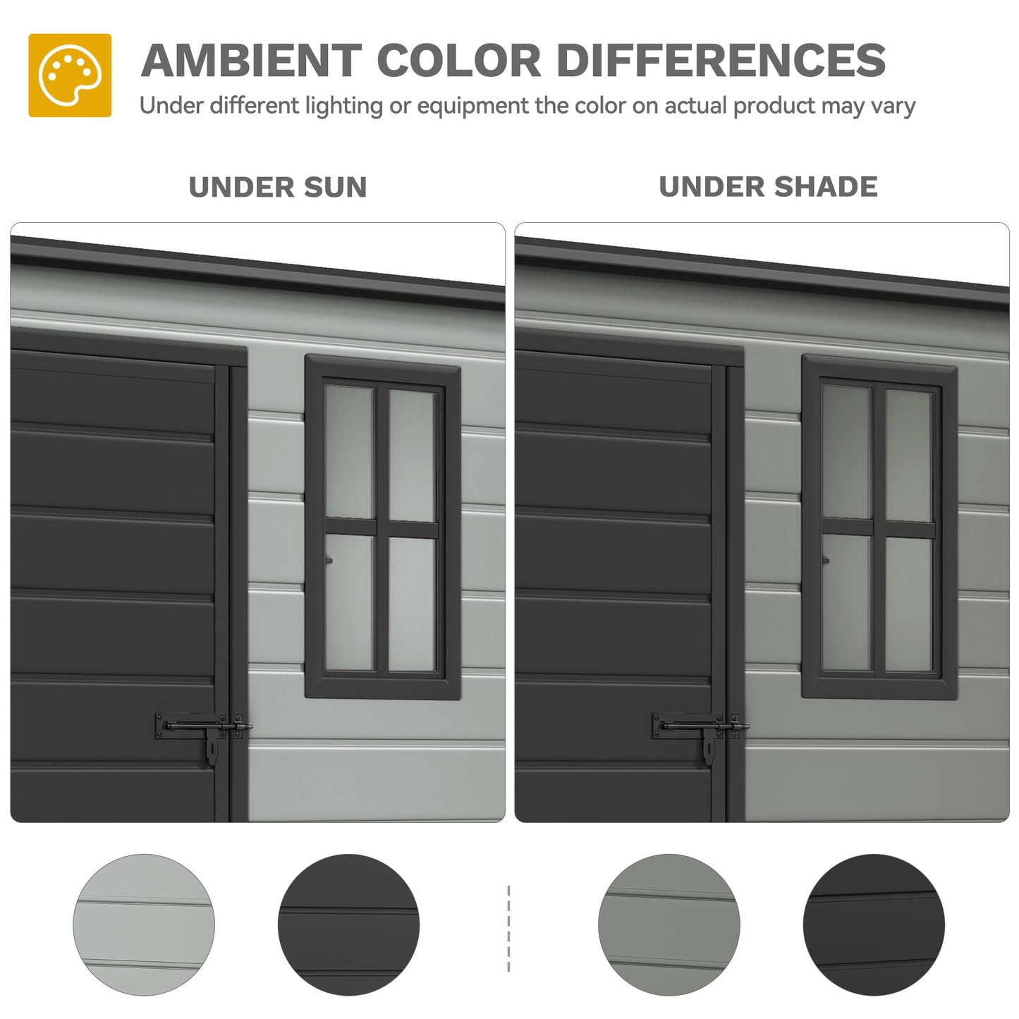 DWVO 5x3 FT Outdoor Storage Shed with Floor, All-Weather Resin Storage Shed with Lockable Door & Window, Waterproof Plastic Tool Storage for Garden, Backyard, Patio, Lawn,Blue-Gray+Black