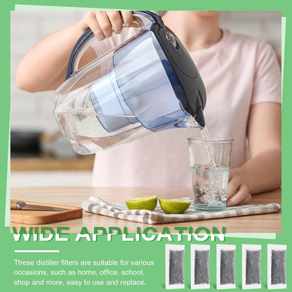 24 Packs Activated Charcoal Distiller Filters - Coconut Shell Activated Carbon Filter Sachets for Countertop Models