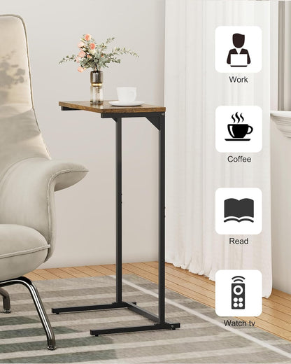 28.7 inch TB01BB071 TUTOTAK C Shaped End Table, Tv Tray, Small Side Table, Tall Couch Table, Tray Table, Sofa Table