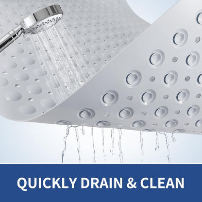 31"x 19" OTHWAY Non Slip Bathtub Mat, TPE Bath Mat for Tub with Drain Holes and Suction Cups, Anti-Slip Mats for Kids