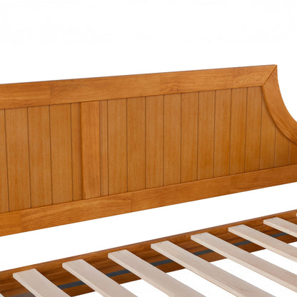 AFI, Cambridge Twin Size Wood Daybed Frame with 2 Storage Drawers, Light Toffee