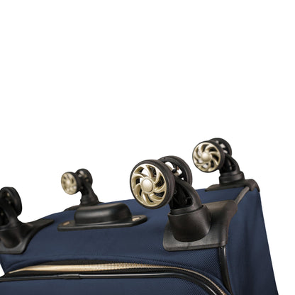 Kenneth Cole REACTION Chelsea Chevron Quilted Luggage, Navy, 3-Piece Set (20"/24"/28")